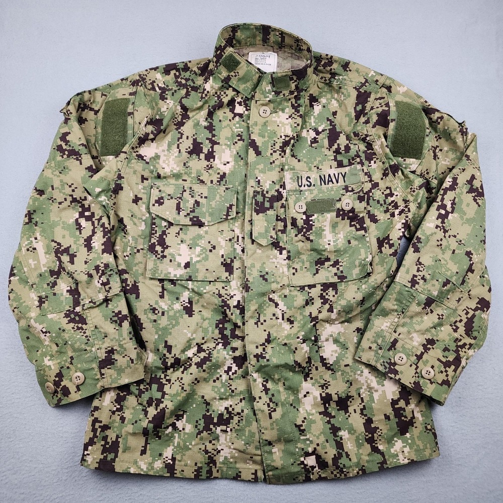 U.S Navy Blouse Small Reg Working Uniform Type III NWU Seals Military Camo Top